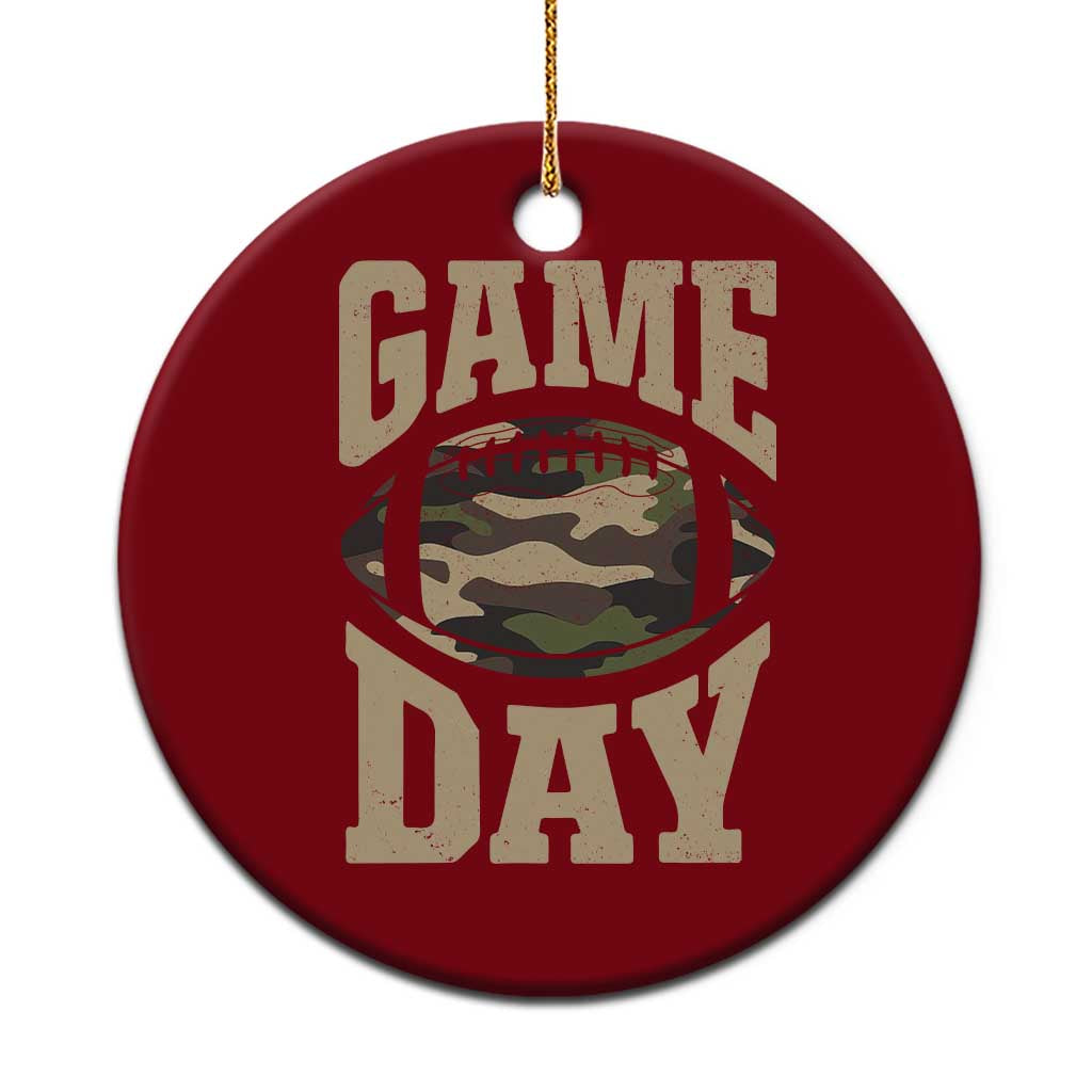 Game Day Football Ceramic Ornament Funny Sunday Retro Camo Camouflage TS10 1pc Red Print Your Wear