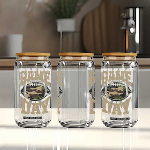 Game Day Football Glass Can Funny Sunday Retro Camo Camouflage TS10 Print Your Wear