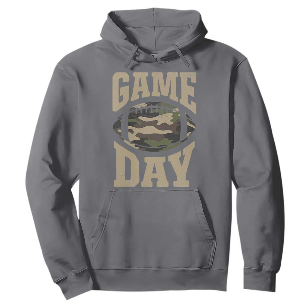 Game Day Football Hoodie Funny Sunday Retro Camo Camouflage TS10 Charcoal Print Your Wear
