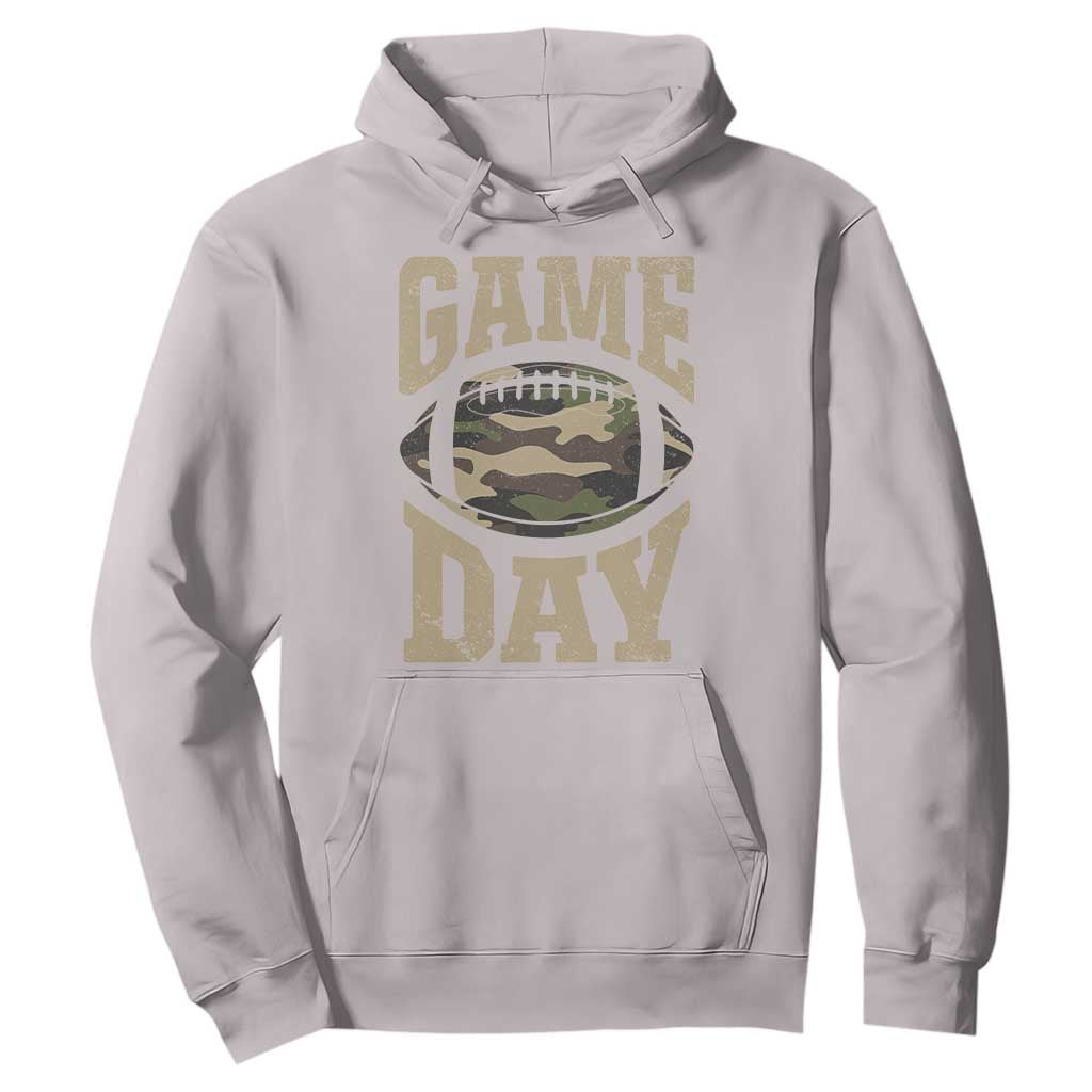 Game Day Football Hoodie Funny Sunday Retro Camo Camouflage TS10 Ice Gray Print Your Wear