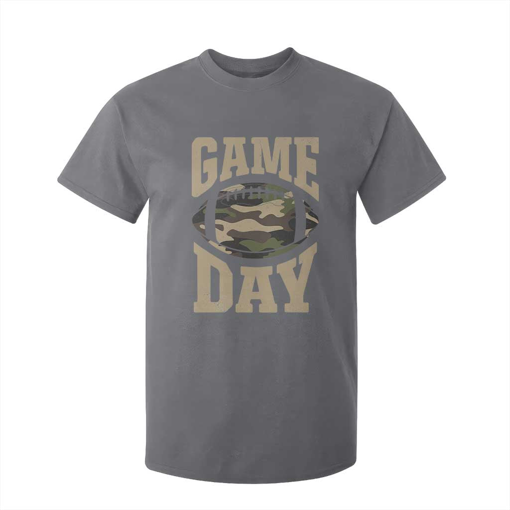 Game Day Football T Shirt For Kid Funny Sunday Retro Camo Camouflage TS10 Charcoal Print Your Wear