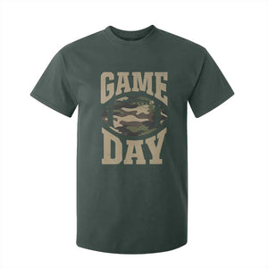 Game Day Football T Shirt For Kid Funny Sunday Retro Camo Camouflage TS10 Dark Forest Green Print Your Wear