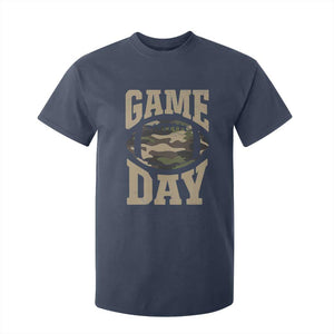 Game Day Football T Shirt For Kid Funny Sunday Retro Camo Camouflage TS10 Navy Print Your Wear