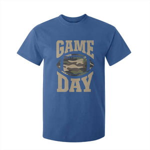 Game Day Football T Shirt For Kid Funny Sunday Retro Camo Camouflage TS10 Royal Blue Print Your Wear