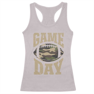 Game Day Football Racerback Tank Top Funny Sunday Retro Camo Camouflage TS10 Ice Gray Print Your Wear
