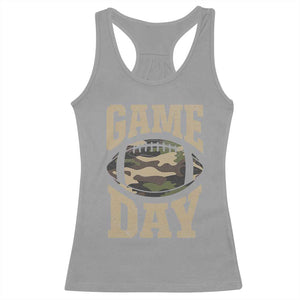 Game Day Football Racerback Tank Top Funny Sunday Retro Camo Camouflage TS10 Sport Gray Print Your Wear