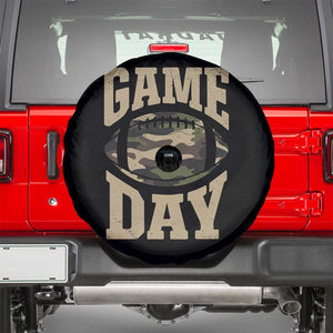 Game Day Football Spare Tire Cover Funny Sunday Retro Camo Camouflage TS10 Black Print Your Wear