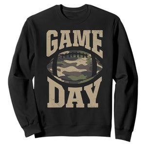 Game Day Football Sweatshirt Funny Sunday Retro Camo Camouflage TS10 Black Print Your Wear