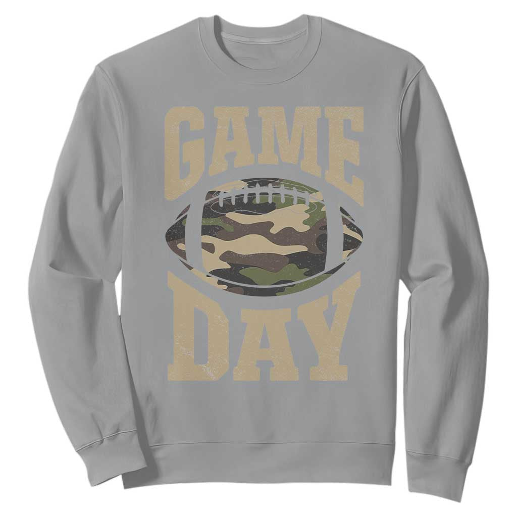 Game Day Football Sweatshirt Funny Sunday Retro Camo Camouflage TS10 Sport Gray Print Your Wear