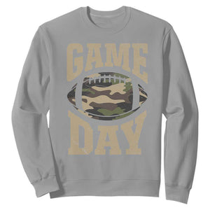 Game Day Football Sweatshirt Funny Sunday Retro Camo Camouflage TS10 Sport Gray Print Your Wear