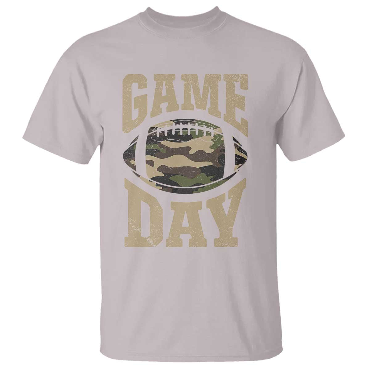 Game Day Football T Shirt Funny Sunday Retro Camo Camouflage TS10 Ice Gray Print Your Wear