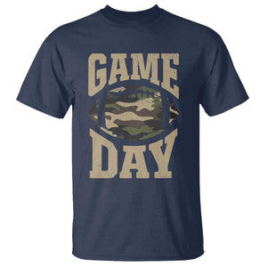 Game Day Football T Shirt Funny Sunday Retro Camo Camouflage TS10 Navy Print Your Wear