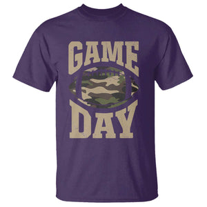 Game Day Football T Shirt Funny Sunday Retro Camo Camouflage TS10 Purple Print Your Wear