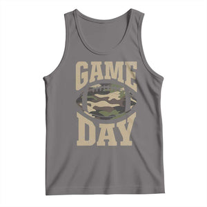 Game Day Football Tank Top Funny Sunday Retro Camo Camouflage TS10 Deep Heather Print Your Wear