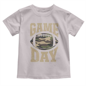 Game Day Football Toddler T Shirt Funny Sunday Retro Camo Camouflage TS10 Ice Gray Print Your Wear