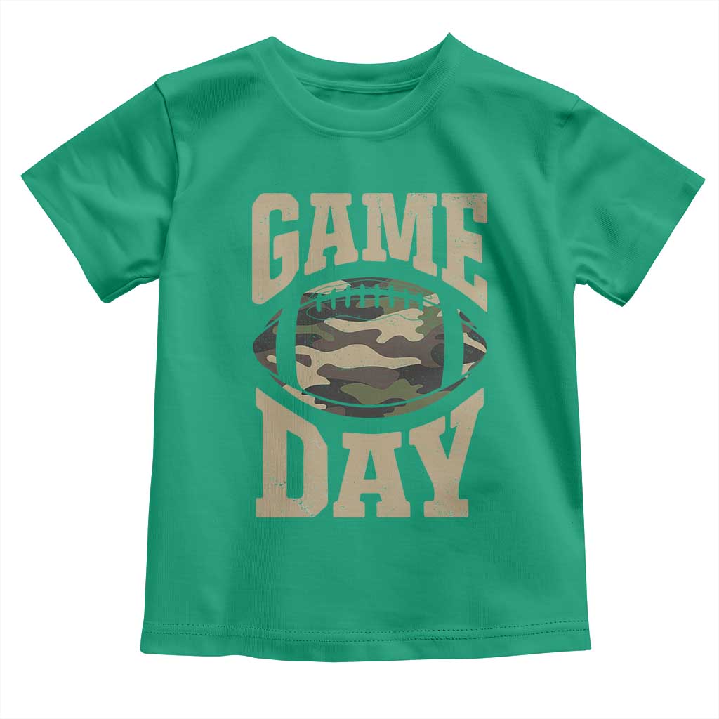 Game Day Football Toddler T Shirt Funny Sunday Retro Camo Camouflage TS10 Irish Green Print Your Wear