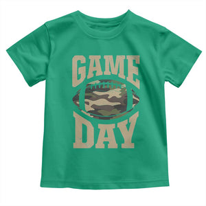 Game Day Football Toddler T Shirt Funny Sunday Retro Camo Camouflage TS10 Irish Green Print Your Wear