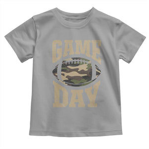 Game Day Football Toddler T Shirt Funny Sunday Retro Camo Camouflage TS10 Sport Gray Print Your Wear