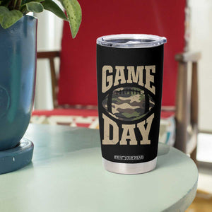 Game Day Football Tumbler Cup Funny Sunday Retro Camo Camouflage TS10 Print Your Wear