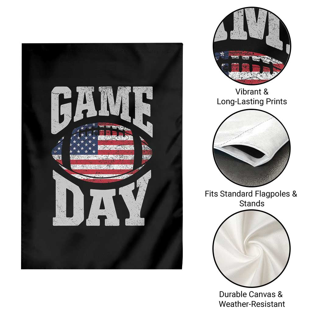 Game Day Football Garden Flag Funny Sunday Retro Patriotic American Flag TS10 Print Your Wear