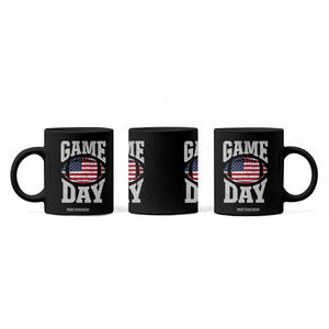 Game Day Football Coffee Mug Funny Sunday Retro Patriotic American Flag TS10 Print Your Wear