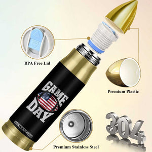 Game Day Football Bullet Tumbler Funny Sunday Retro Patriotic American Flag TS10 Print Your Wear