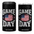 Game Day Football 4 in 1 Can Cooler Tumbler Funny Sunday Retro Patriotic American Flag TS10 One Size: 16 oz Black Print Your Wear