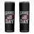 Game Day Football Skinny Tumbler Funny Sunday Retro Patriotic American Flag TS10 Black Print Your Wear