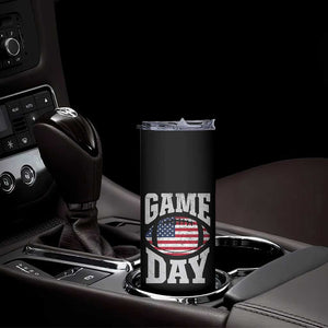 Game Day Football Skinny Tumbler Funny Sunday Retro Patriotic American Flag TS10 Print Your Wear
