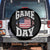 Game Day Football Spare Tire Cover Funny Sunday Retro Patriotic American Flag TS10 No hole Black Print Your Wear