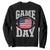 Game Day Football Sweatshirt Funny Sunday Retro Patriotic American Flag TS10 Black Print Your Wear