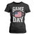 Game Day Football T Shirt For Women Funny Sunday Retro Patriotic American Flag TS10 Black Print Your Wear