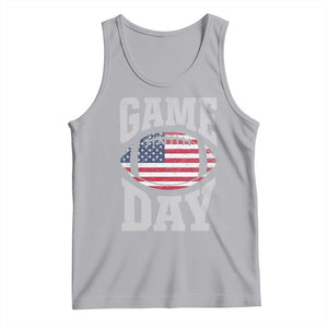 Game Day Football Tank Top Funny Sunday Retro Patriotic American Flag TS10 Athletic Heather Print Your Wear