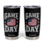 Game Day Football Tumbler Cup Funny Sunday Retro Patriotic American Flag TS10 Black Print Your Wear