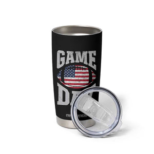 Game Day Football Tumbler Cup Funny Sunday Retro Patriotic American Flag TS10 Print Your Wear