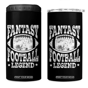 Fantasy Football Legend 4 in 1 Can Cooler Tumbler Funny Gameday Dad TS10 One Size: 16 oz Black Print Your Wear