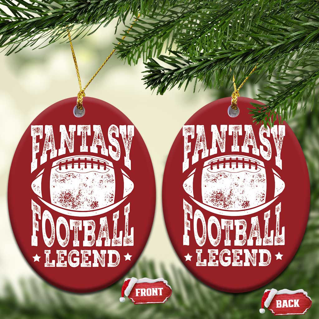 Fantasy Football Legend Christmas Ornament Funny Gameday Dad TS10 Oval Red Print Your Wear