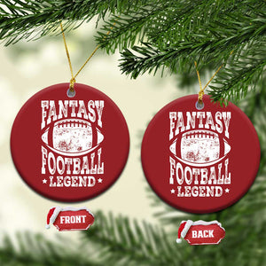 Fantasy Football Legend Christmas Ornament Funny Gameday Dad TS10 Circle Red Print Your Wear