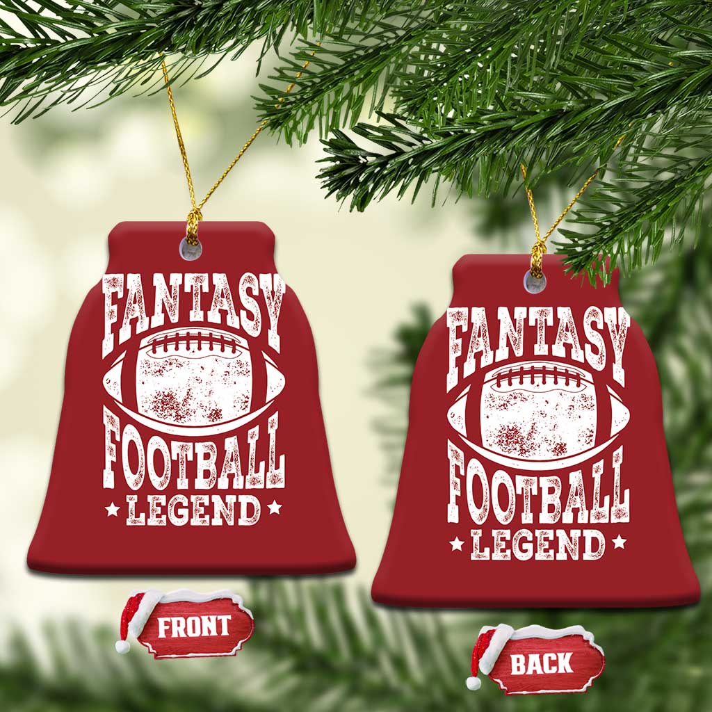 Fantasy Football Legend Christmas Ornament Funny Gameday Dad TS10 Bell Flake Red Print Your Wear