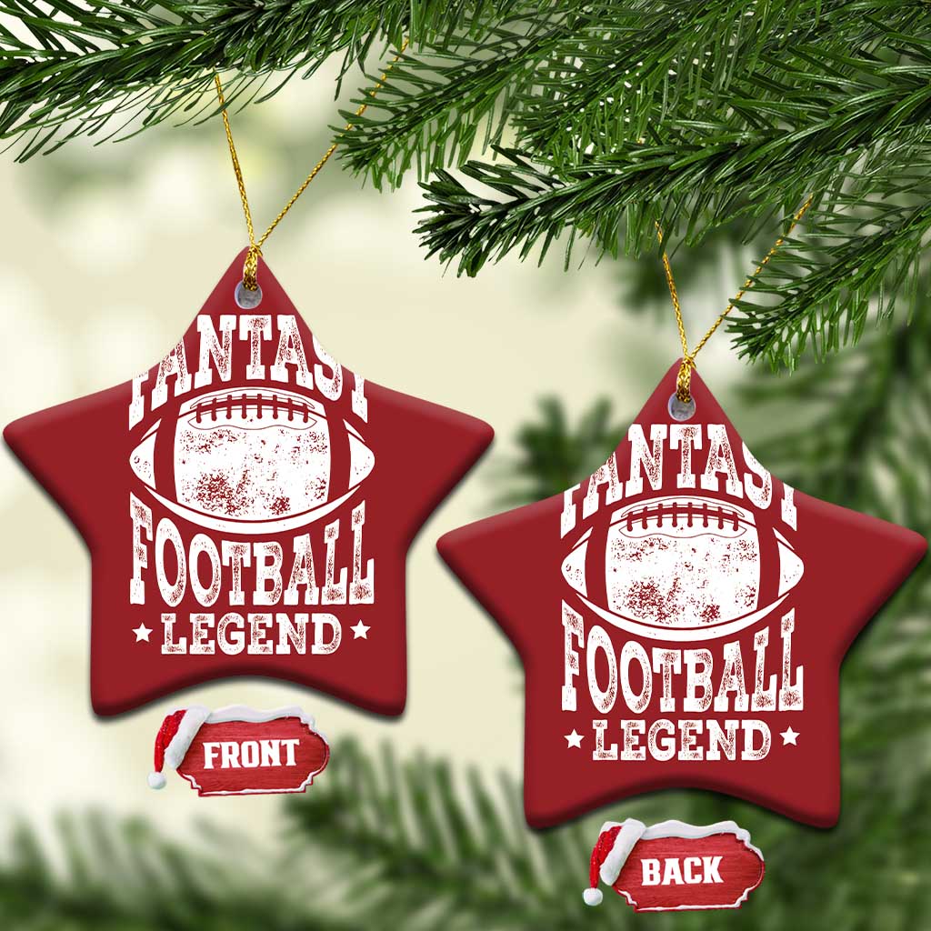 Fantasy Football Legend Christmas Ornament Funny Gameday Dad TS10 Star Red Print Your Wear