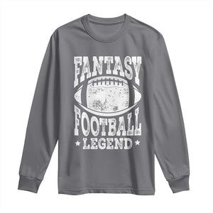Fantasy Football Legend Long Sleeve Shirt Funny Gameday Dad TS10 Charcoal Print Your Wear