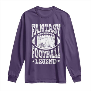 Fantasy Football Legend Long Sleeve Shirt Funny Gameday Dad TS10 Purple Print Your Wear