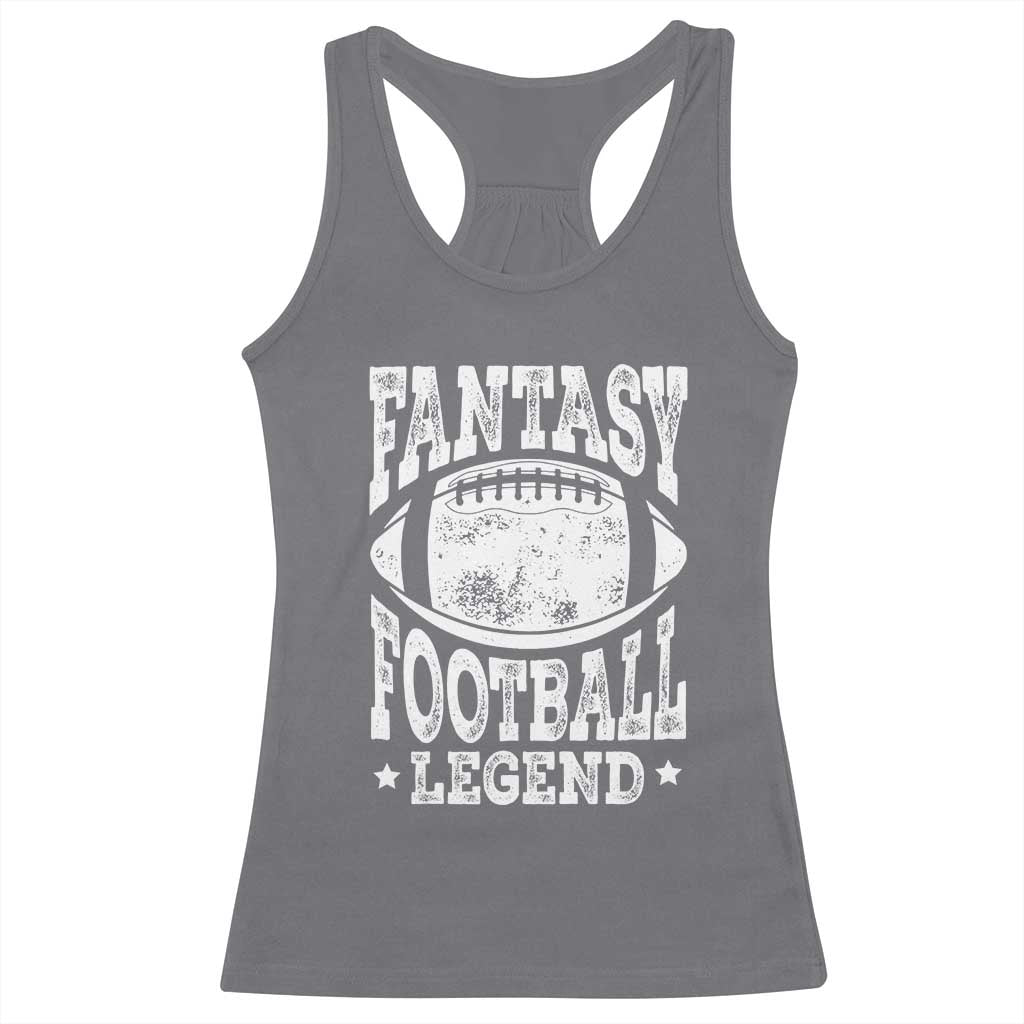Fantasy Football Legend Racerback Tank Top Funny Gameday Dad TS10 Charcoal Print Your Wear