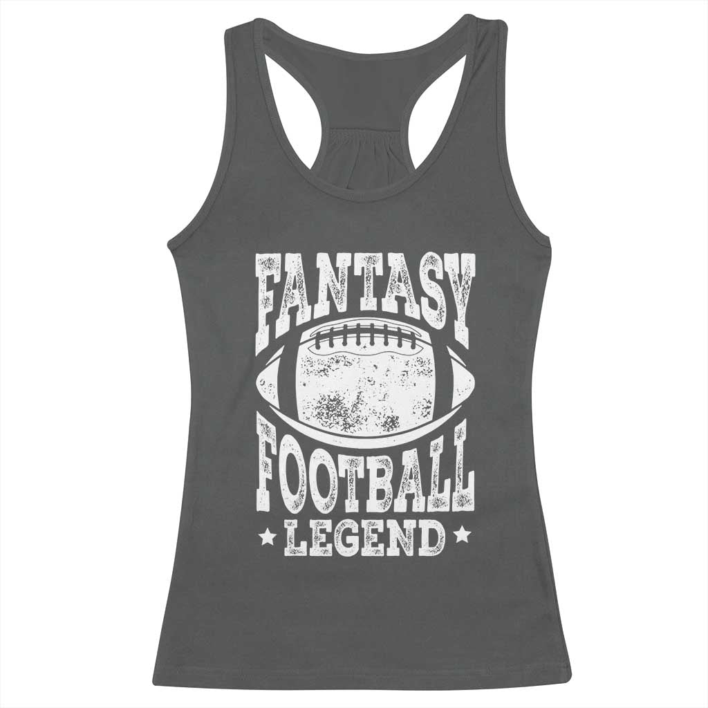 Fantasy Football Legend Racerback Tank Top Funny Gameday Dad TS10 Dark Heather Print Your Wear