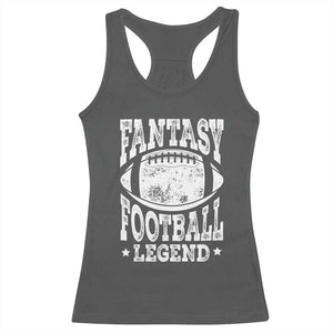 Fantasy Football Legend Racerback Tank Top Funny Gameday Dad TS10 Dark Heather Print Your Wear