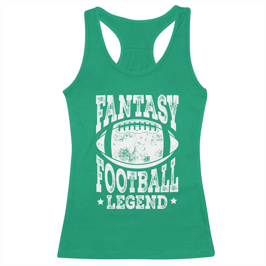 Fantasy Football Legend Racerback Tank Top Funny Gameday Dad TS10 Irish Green Print Your Wear
