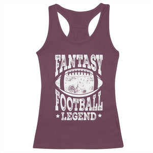 Fantasy Football Legend Racerback Tank Top Funny Gameday Dad TS10 Maroon Print Your Wear