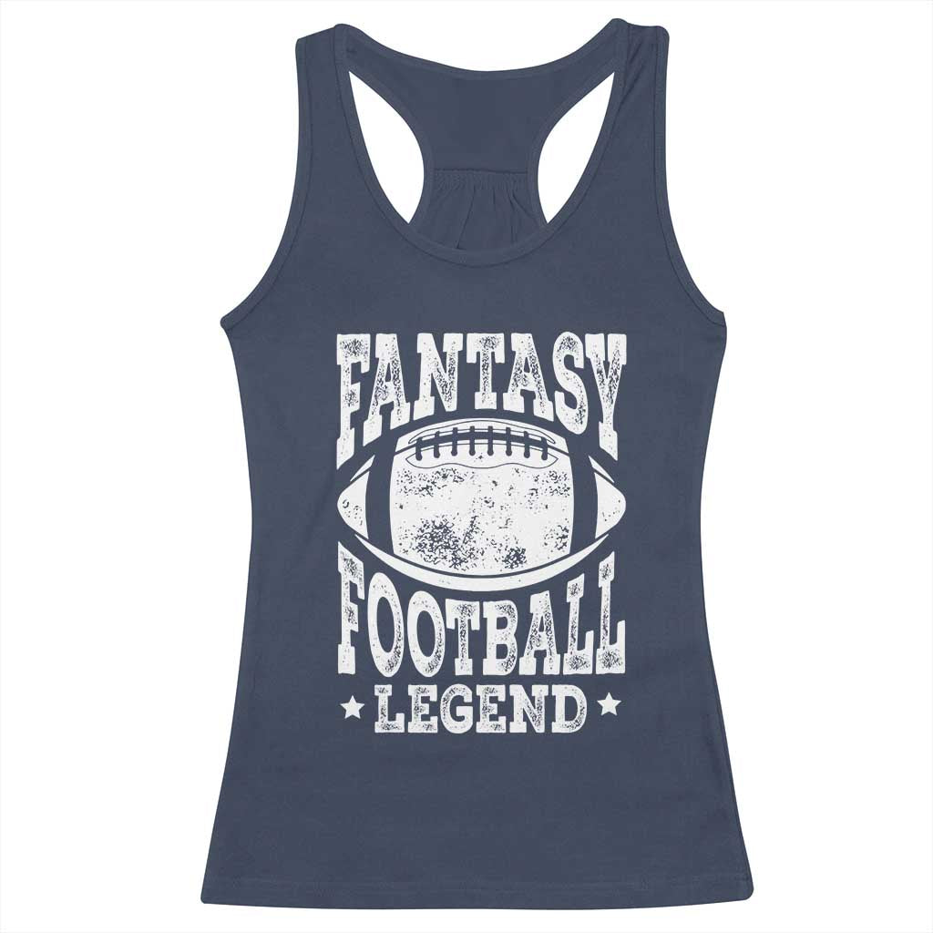 Fantasy Football Legend Racerback Tank Top Funny Gameday Dad TS10 Navy Print Your Wear