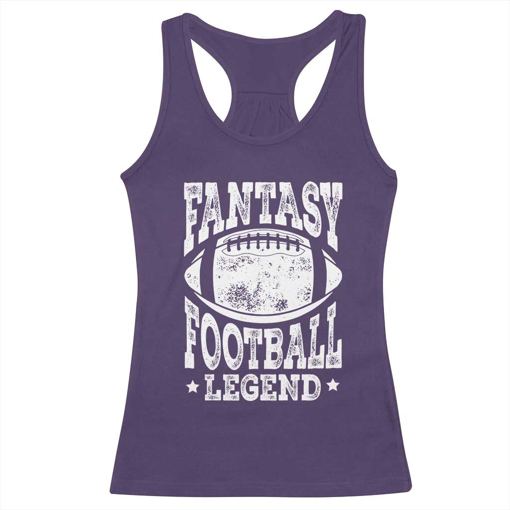 Fantasy Football Legend Racerback Tank Top Funny Gameday Dad TS10 Purple Print Your Wear