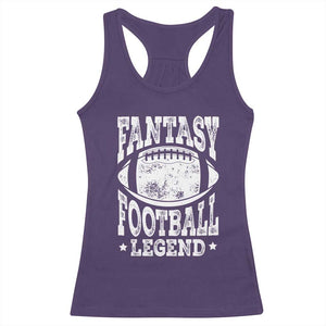 Fantasy Football Legend Racerback Tank Top Funny Gameday Dad TS10 Purple Print Your Wear